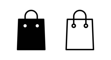 Alışveriş poşeti ikon vektör illüstrasyonu. Alışveriş işareti ve sembol