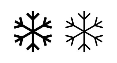Kar ikonu vektör illüstrasyonu. kar tanesi işareti ve sembol