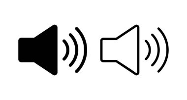 Sözcü simgesi vektör illüstrasyonu. Ses düzeyi ve sembol. Hoparlör ikonu. ses sembolü