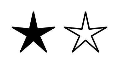 Yıldız Simgesi vektör çizimi. Reyting işareti ve sembol. favori yıldız simgesi