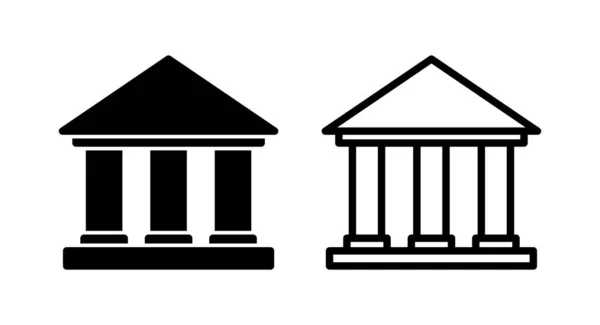 Bank Ikon Vektor Illustration Banktecken Och Symbol Museum Universitet — Stock vektor