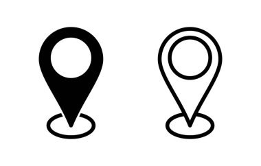 Adres simgesi vektör illüstrasyonu. Ev işareti ve sembol. nokta