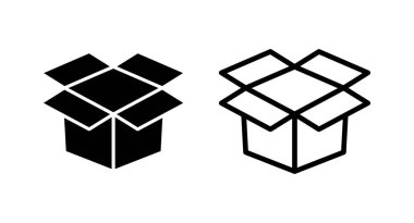 Kutu simgesi vektör illüstrasyonu. kutu işareti ve sembol, paket, paket