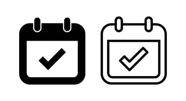 Takvim simgesi vektör illüstrasyonu. Takvim işareti ve sembol. Simge simgesini ayarla