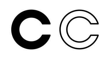 Telif hakkı ikon vektör illüstrasyonu. telif hakkı işareti ve sembol