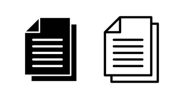 Belge simgesi vektör illüstrasyonu. Kağıt ve sembol. Dosya Simgesi