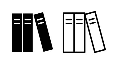 Kütüphane ikonu vektör illüstrasyonu. eğitim işareti ve sembol