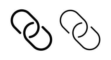 Bağlantı simgesi vektör illüstrasyonu. Hiper bağlantı zinciri işareti ve sembolü