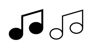 Müzik ikonu vektör illüstrasyonu. nota işareti ve sembol