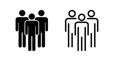 İnsanlar ikon vektör illüstrasyonu. İmza ve sembol. Kullanıcı Simgesi vektörü