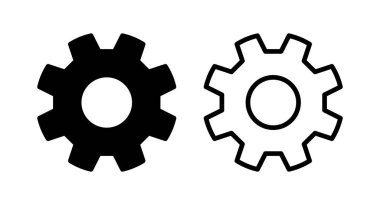 Simge vektör illüstrasyonu ayarlanıyor. İşaret ayarları ve sembol. Vites İşareti