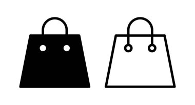 Alışveriş poşeti ikon vektör illüstrasyonu. Alışveriş işareti ve sembol