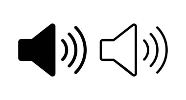 Sözcü simgesi vektör illüstrasyonu. Ses düzeyi ve sembol. Hoparlör ikonu. ses sembolü