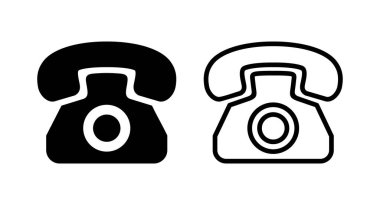 Telefon ikonu vektör çizimi. telefon işareti ve sembol