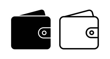 Cüzdan simgesi vektör illüstrasyonu. cüzdan işareti ve sembol
