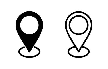 Adres simgesi vektör illüstrasyonu. Ev işareti ve sembol. nokta