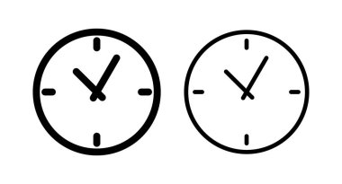 Saat simgesi vektör illüstrasyonu. Zaman işareti ve sembol. saat simgesi