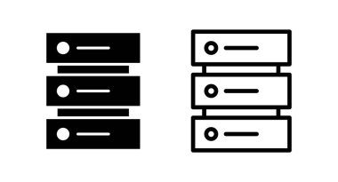 Veritabanı ikonu vektör illüstrasyonu. veritabanı işareti ve sembolü