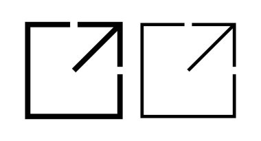 Dış bağlantı ikonu vektör illüstrasyonu. bağlantı işareti ve sembol. hiper bağlantı sembolü