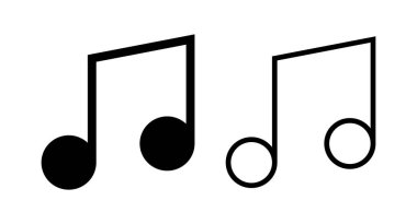 Müzik ikonu vektör illüstrasyonu. nota işareti ve sembol
