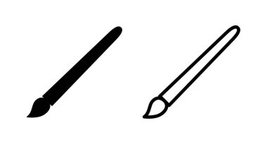 Simge vektör illüstrasyonunu boya. Boya fırçası işareti ve sembol. boyama silindiri vektörü