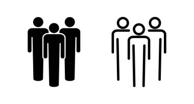 İnsanlar ikon vektör illüstrasyonu. İmza ve sembol. Kullanıcı Simgesi vektörü