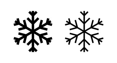 Kar ikonu vektör illüstrasyonu. kar tanesi işareti ve sembol