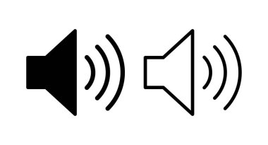 Sözcü simgesi vektör illüstrasyonu. Ses düzeyi ve sembol. Hoparlör ikonu. ses sembolü