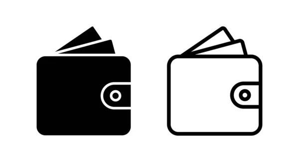钱包图标矢量插图 钱包标识和符号 — 图库矢量图片