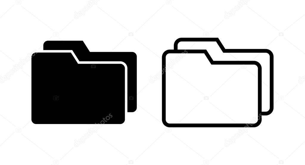 Folder icon vector illustration. folder sign and symbol