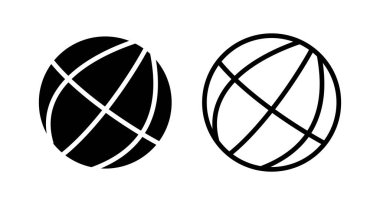 Basketbol ikonu vektör illüstrasyonu. Basketbol tabelası ve sembol