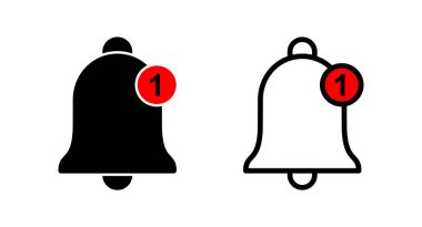 Bell Simgesi vektör çizimi. Web sitesi tasarımı için uyarı işareti ve sembol
