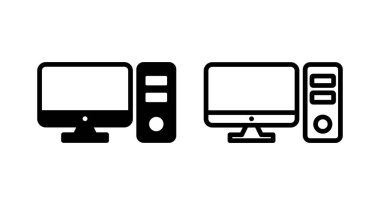 Bilgisayar simgesi vektör illüstrasyonu. bilgisayar izleme işareti ve simgesi