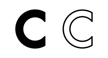 Telif hakkı ikon vektör illüstrasyonu. telif hakkı işareti ve sembol