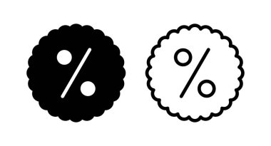 İndirimli ikon vektör illüstrasyonu. İndirim etiketi ve sembolü