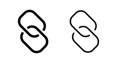 Bağlantı simgesi vektör illüstrasyonu. Hiper bağlantı zinciri işareti ve sembolü