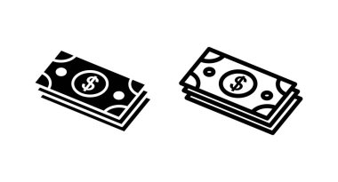 Para ikonu vektör illüstrasyonu. Para işareti ve sembol