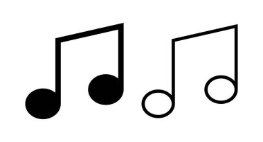 Müzik ikonu vektör illüstrasyonu. nota işareti ve sembol