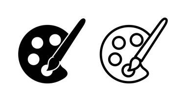 Simge vektör illüstrasyonunu boya. Boya fırçası işareti ve sembol. boyama silindiri vektörü