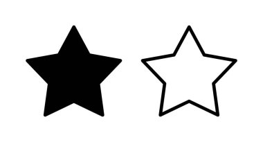 Yıldız Simgesi vektör çizimi. Reyting işareti ve sembol. favori yıldız simgesi