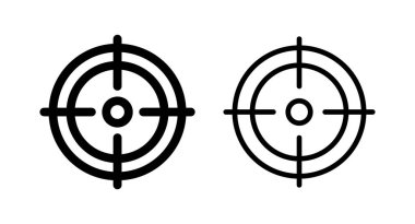 Hedef ikon vektör çizimi. hedef simge vektörü. hedef pazarlama işareti ve sembol