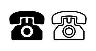 Telefon ikonu vektör çizimi. telefon işareti ve sembol
