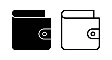 Cüzdan simgesi vektör illüstrasyonu. cüzdan işareti ve sembol