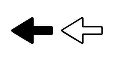 Ok simgesi vektör illüstrasyonu. Web tasarımı için ok işareti ve sembol.