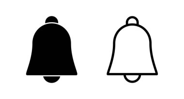 Bell Simgesi vektör çizimi. Web sitesi tasarımı için uyarı işareti ve sembol