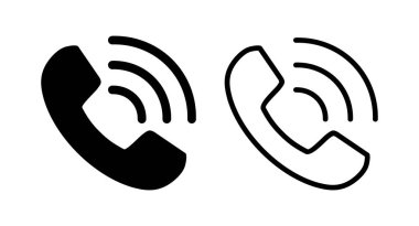 Simge vektör illüstrasyonunu ara. Telefon işareti ve sembol. Telefon ikonu. Bizimle irtibata geç 