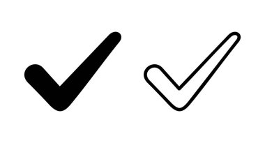 İşaret simgesi vektör illüstrasyonunu kontrol et. İşaret işareti ve sembol