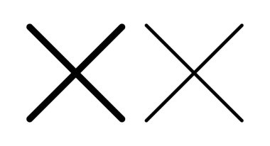 Simge vektör çizimini kapat. İşareti ve sembolü sil. çapraz işaret