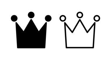 Crown ikon vektör illüstrasyonu. taç işareti ve sembol