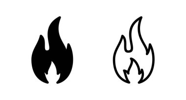 İkon vektör illüstrasyonunu ateşle. ateş işareti ve sembol